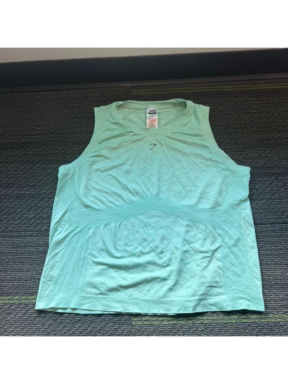 Gymshark Tank Top Womens Medium Mint Green Seamless Sleeveless Workout Gym